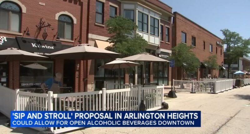 Arlington Heights, Illinois considers allowing open containers for proposed 'sip and stroll' in alfresco zone