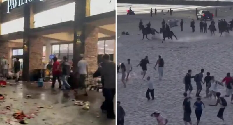 California July Fourth chaos: Stores looted, police horses charge, fires erupt