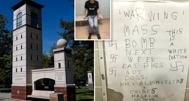 California grad student snared in alleged bomb plot after leaving terrifying message in restroom