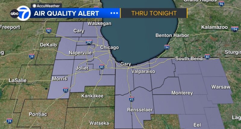 Chicago weather: More heat in forecast, Air Quality Alert in effect as smoke from Canadian wildfires could move into area