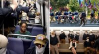 Chilling photo shows black woman on DC train surrounded by white supremacist thugs