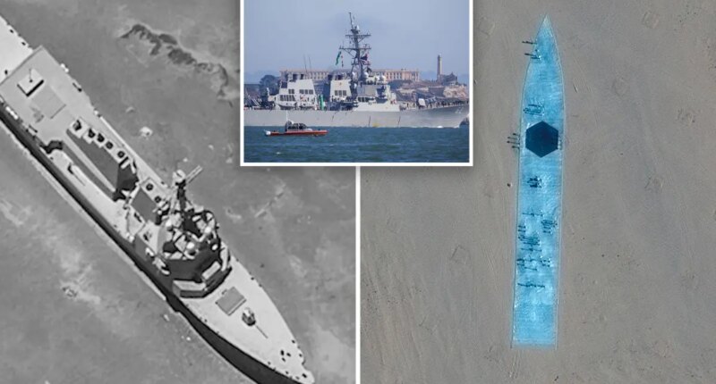 China builds 3D replica of US warship in the middle of the desert