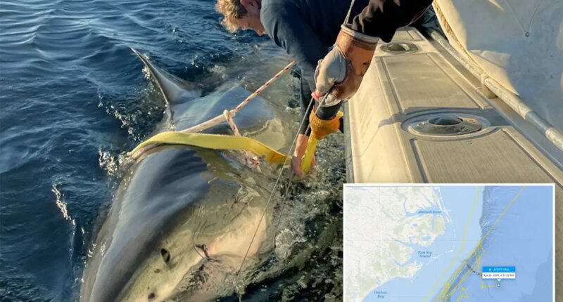 Contender world's largest male great white shark latest ping mystifies scientists