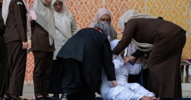 Couple publicly caned after alleged TikTok kiss sparks outrage in Indonesia