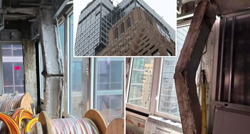 Crucial beams inside buckling NYC building ‘bending like cigarettes’: worker