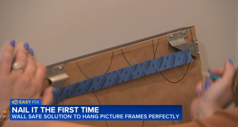 Easy Fix: How to perfectly align gallery wall frames using painter's tape