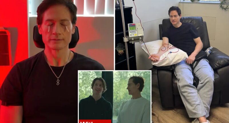 Eccentric biohacker Bryan Johnson who uses his son as a 'blood boy' makes unbelievable U-turn