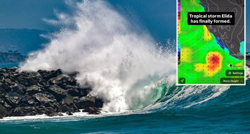 Elida and Fausto fuel massive SoCal swells, prompt NWS warnings
