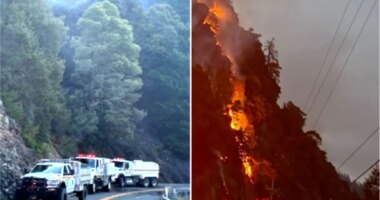 Evacuation warnings as wall of flames challenges NorCal fire crews