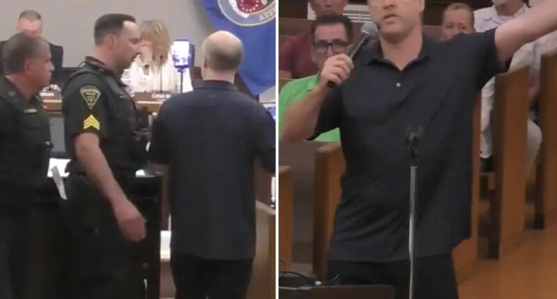 Failed NJ committee candidate and townhall menace strikes again – belting out Morrissey song before his arrest for ‘disrupting a meeting’