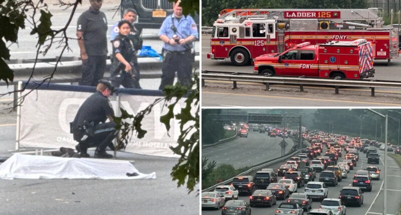 Man, woman hurled from out-of-control motorcycle that hit 4 other vehicles, including BMW, during NYC evening rush: cops