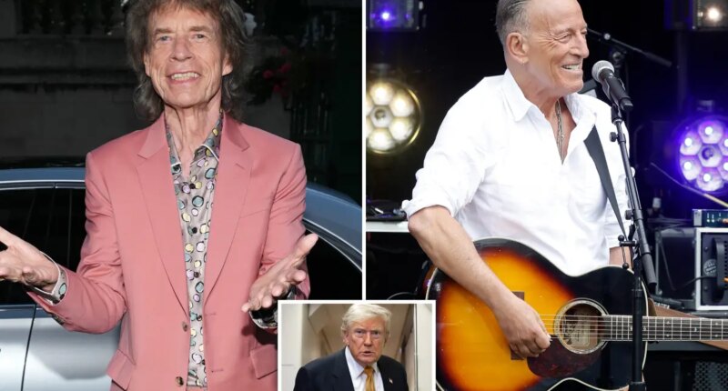 Mick Jagger says fans don’t want political lectures after Bruce Springsteen’s anti-Trump speeches