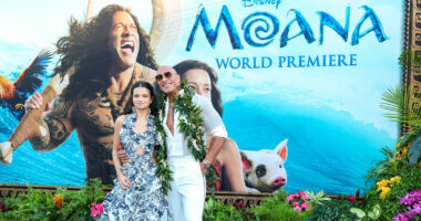 'Moana' star Dwayne Johnson says, 'I will never forget this night,' at live-action film's Hollywood Bowl world debut