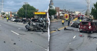 More than 30 injured after Maryland transit bus crashes into building near Baltimore