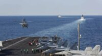 One crew member missing after US Navy helicopter makes emergency landing in Arabian Sea