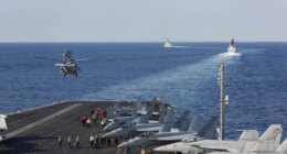 One crew member missing after US Navy helicopter makes emergency landing in Arabian Sea