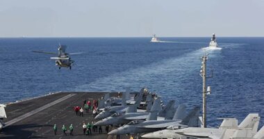 One crew member missing after US Navy helicopter makes emergency landing in Arabian Sea