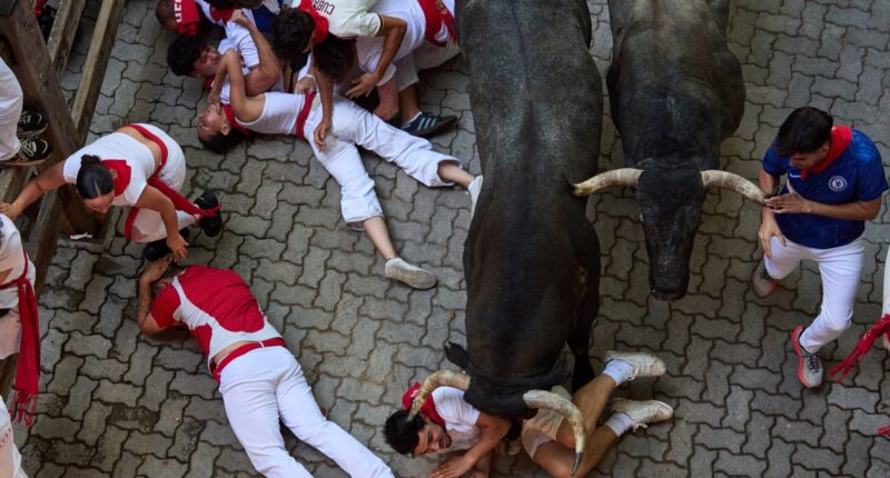 One runner gored in the face at Spain's San Fermin bull run festival