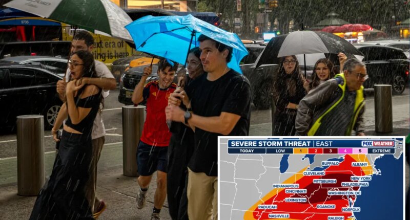Over 116M Americans across Eastern US targeted by severe storm with possible tornadoes, flash flooding