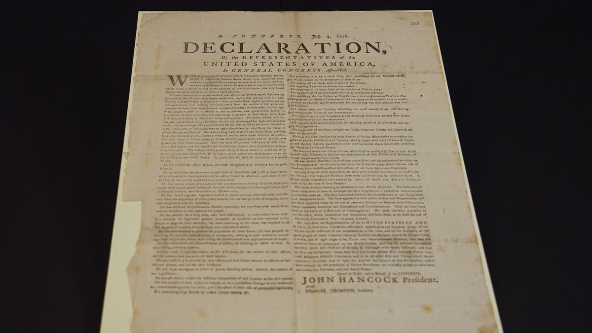 Rare copy of the Declaration of Independence is miraculously FOUND