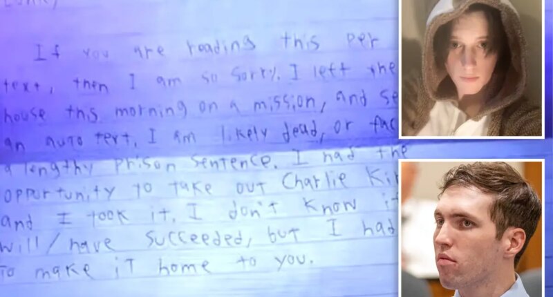 Redacted, heartfelt letter from Tyler Robinson to trans lover accidentally shown in court