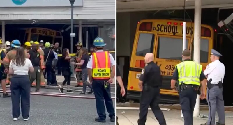 School bus transporting students from Maryland School for the Blind crashes into pharmacy
