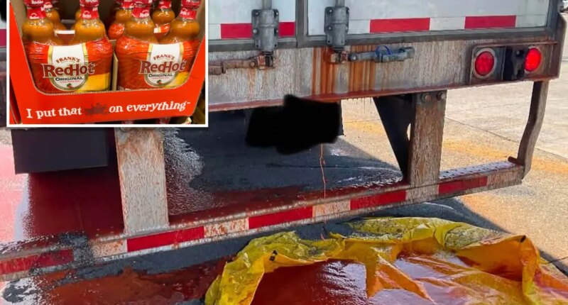 Semitruck spills 40K pounds of Frank's RedHot sauce on Ohio highway amid heatwave