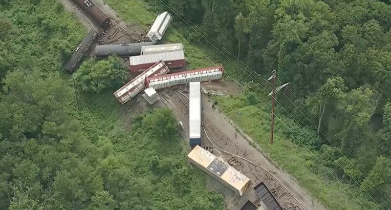 Shelter-in-place order lifted after freight train derailment sparks hazmat concerns in Pennsylvania