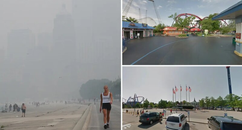 Six Flags Great America closes as Canadian wildfire smoke spreads across US