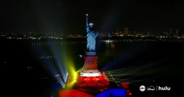 Special celebration of light and sound at Statue of Liberty for America's 250th birthday
