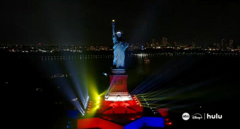 Special celebration of light and sound at Statue of Liberty for America's 250th birthday