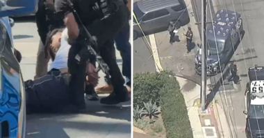 Suspect wanted in Chicago homicide taken into custody after police chase ends in rollover crash in Hollywood, Los Angeles, CA