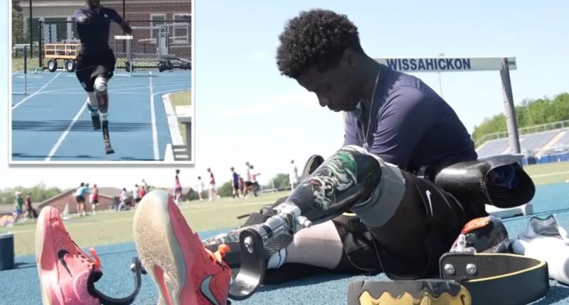 Teen with no arms or legs chases dream of running in the Paralympics