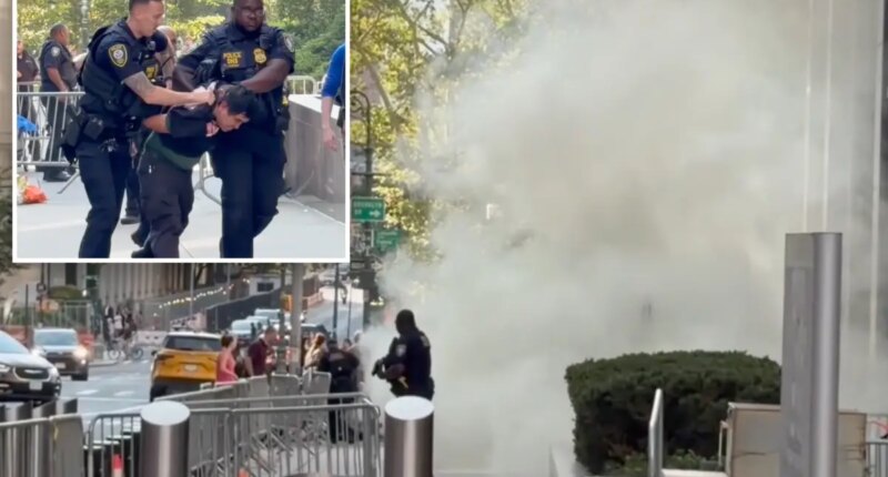 Terrorism task force probes armed loon who set off 'incendiary device' outside NYC fed HQ