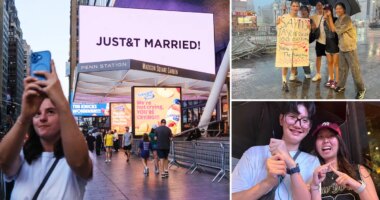 Tourists stumble upon Taylor Swift, Travis Kelce’s MSG nuptials in ‘very cool’ NYC moment