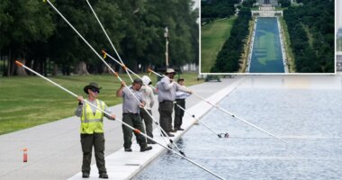 Trump admin will use same company to repair Reflecting Pool's damaged liner, Burgum says