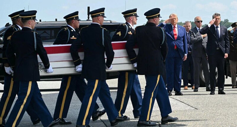 Trump attends dignified transfer of service members killed in Iranian attacks