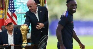 Trump called FIFA president asking to review Folarin Balogun's red card suspension