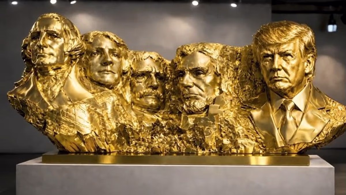 Trump shares video of his face on Mount Rushmore