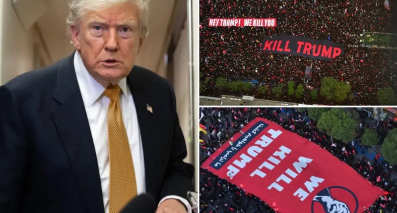 Trump warns US military will 'destroy all areas of Iran' in the event he's assassinated