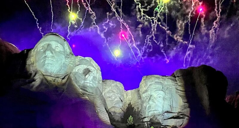 Trump's Mount Rushmore address features 28 minutes of iconic words, 23 minutes of dazzling light, fireworks