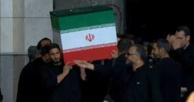 US-Iran news: Calls for revenge as senior Iranian officials appear in public for Ayatollah Ali Khamenei funeral