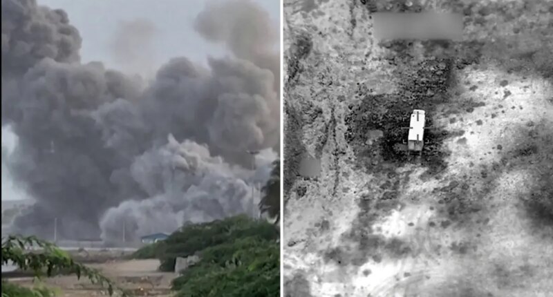 US strikes northern Iran, hitting a ship accused of trying to break blockade on Islamic Republic