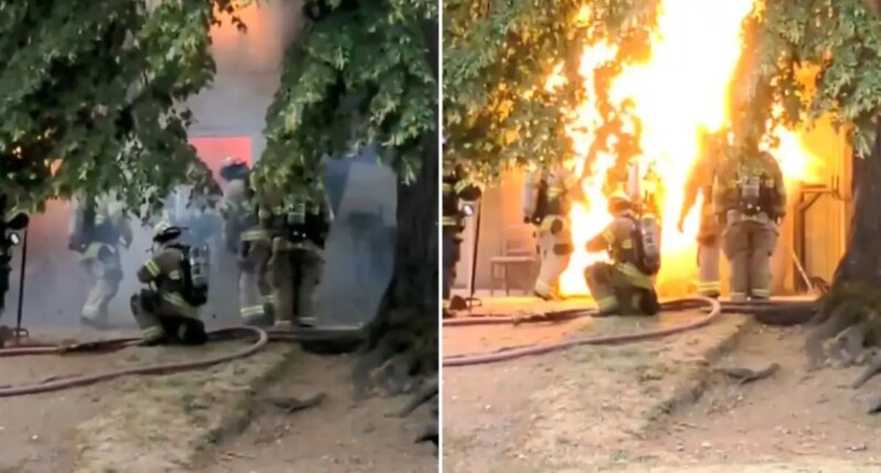 Washington State firefighters battle apartment blaze and explosion in Tacoma