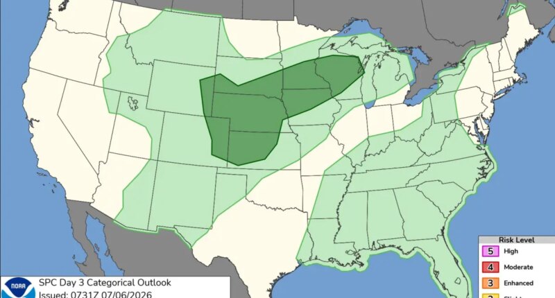 Weather service's phallic Midwest forecast warns of massive storm