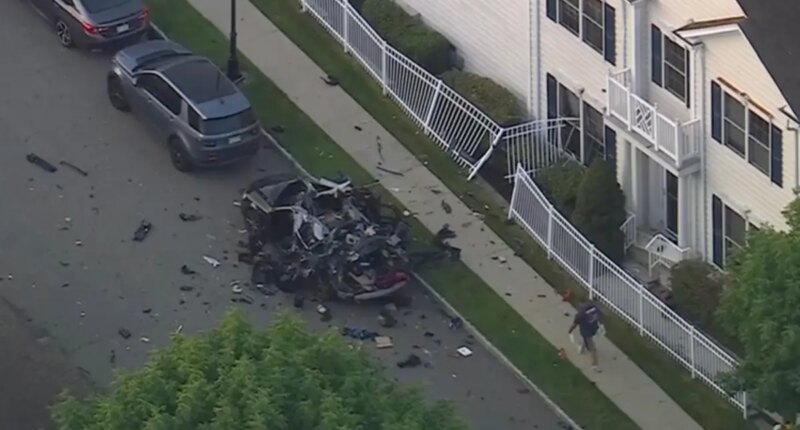 Welder miraculously walks away after car explodes with him inside in quiet NJ suburb