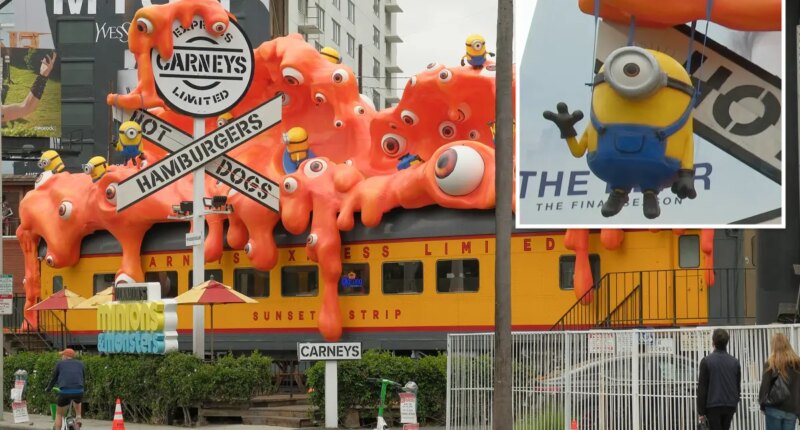 West Hollywood burger stand at center of epic Minion statue heist