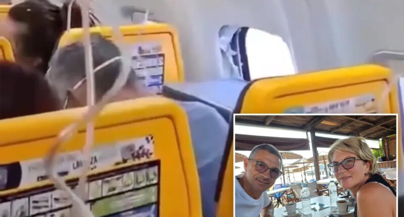 Wife who held onto husband's legs to stop him being sucked out of Ryanair plane window thought 'If we die, we die together'