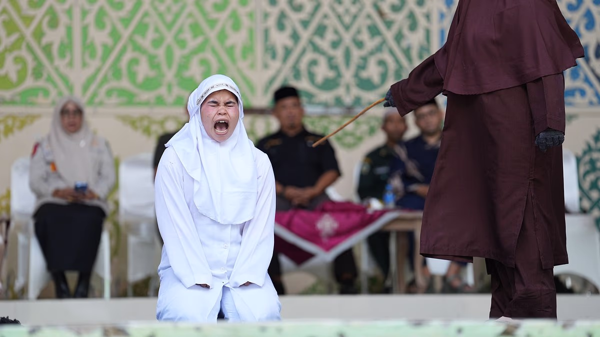 Woman becomes first to be caned for 'live obscenity on social media'