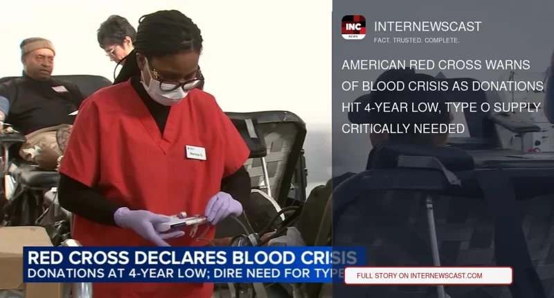 American Red Cross Warns of Blood Crisis as Donations Hit 4-Year Low, Type O Supply Critically Needed - Internewscast Journal